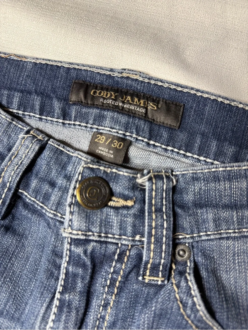 Cody James Jeans Mens 29  Denim Western Cowboy Straight Leg Embroidered